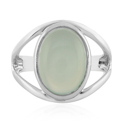 Aqua Chalcedony Silver Ring