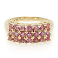 18K Unheated Padparadscha Sapphire Gold Ring (AMAYANI)
