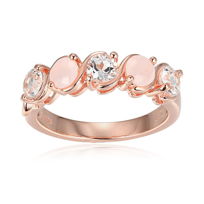 Rose Quartz Silver Ring