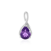 Siberian Amethyst Silver Pendant