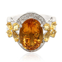 9K Mandarin Citrine Gold Ring