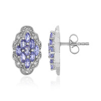 Tanzanite Silver Earrings