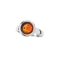 Baltic Amber Silver Ring