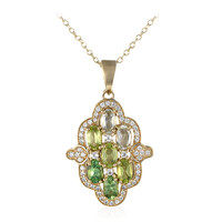 Burmese Peridot Silver Necklace