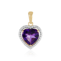 18K Zambian Amethyst Gold Pendant