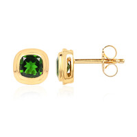9K Russian Diopside Gold Earrings