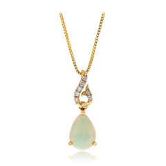 10K AAA Welo Opal Gold Necklace