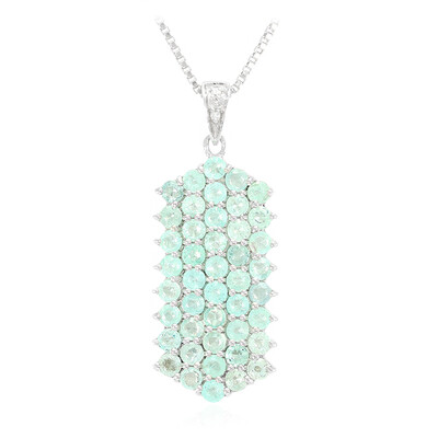Paraiba Tourmaline Silver Necklace