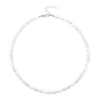 Mother of Pearl Silver Necklace