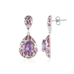 Amethyst Silver Earrings (Adela Silber)