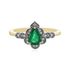 9K Zambian Emerald Gold Ring (Adela Gold)