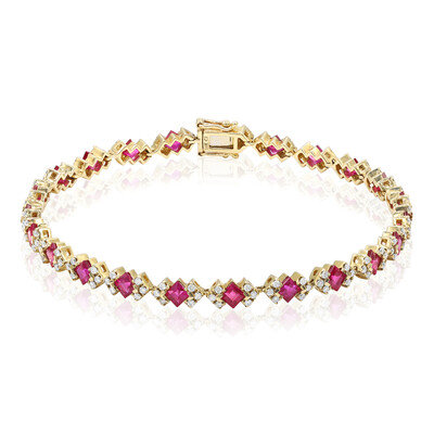 14K AAA Mozambique Ruby Gold Bracelet (CIRARI)