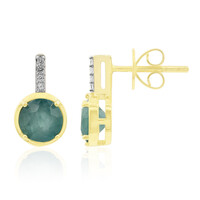 9K Grandidierite Gold Earrings