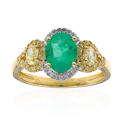 18K AAA Zambian Emerald Gold Ring (CIRARI)