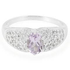 Rose de France Amethyst Silver Ring