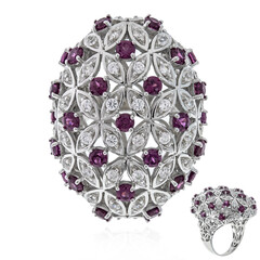 Rhodolite Silver Ring