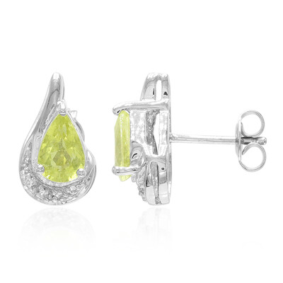 Cuprian Tourmaline Silver Earrings