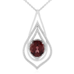 14K Red Zircon Gold Necklace (de Melo)