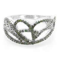 Fancy Diamond Silver Ring