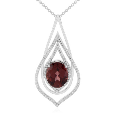 14K Red Zircon Gold Necklace (de Melo)