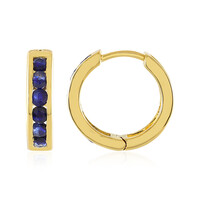 Madagascar Blue Sapphire Silver Earrings