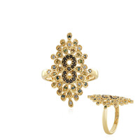 I3 Green Diamond Silver Ring