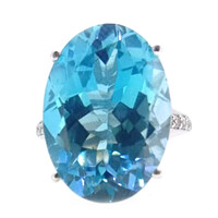 Sky Blue Topaz Silver Ring