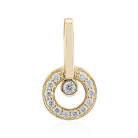 9K SI1 (G) Diamond Gold Pendant