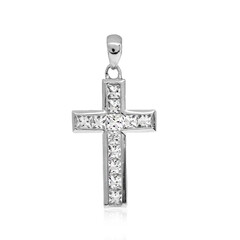 White Topaz Silver Pendant