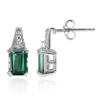 Butterfly Green Topaz Silver Earrings