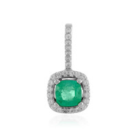 Colombian Emerald Silver Pendant