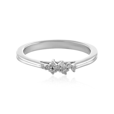 I1 (I) Diamond Silver Ring