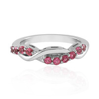 Rubellite Silver Ring