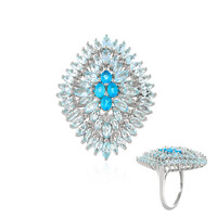 Sky Blue Topaz Silver Ring