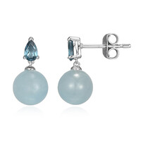 Aquamarine Silver Earrings