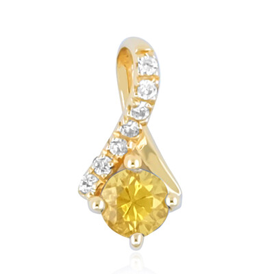 9K Yellow Sapphire Gold Pendant