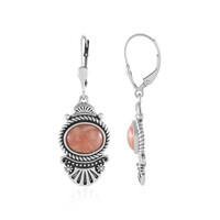 Rhodochrosite Silver Earrings (Desert Chic)