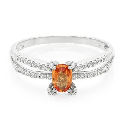 Padparadscha Sapphire Silver Ring