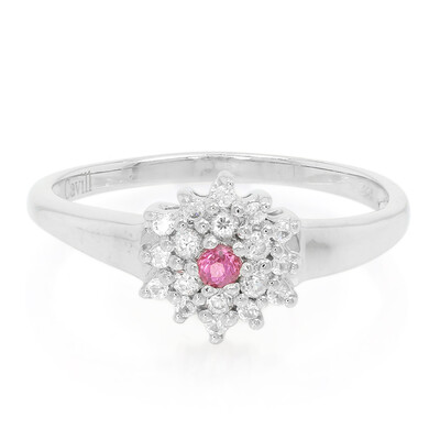 Padparadscha Sapphire Silver Ring