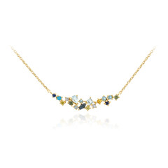 Green Sapphire Silver Necklace