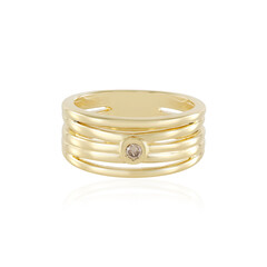 I3 Brown Diamond Silver Ring