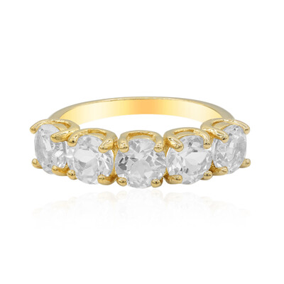 White Topaz Silver Ring