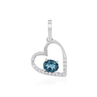 9K London Blue Topaz Gold Pendant