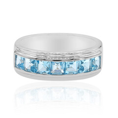 Swiss Blue Topaz Silver Ring
