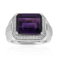 Zambian Amethyst Silver Ring