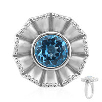 Swiss Blue Topaz Silver Ring (Remy Rotenier)