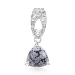 Snowflake Obsidian Silver Pendant