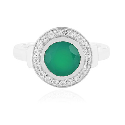 Green Onyx Silver Ring