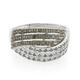 Fancy Diamond Silver Ring