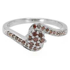 Fancy Diamond Silver Ring
